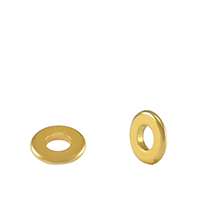 Metaal kralen DQ spacer ring 9mm Goud (nikkelvrij)