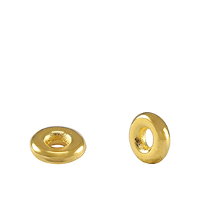 Metaal kralen DQ spacer ring 6mm Goud (nikkelvrij)