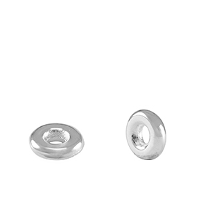 Metaal kralen DQ spacer ring 6mm Antiek zilver (nikkelvrij)