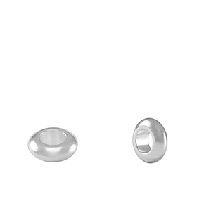 Metaal kralen DQ spacer ring 5mm Antiek zilver (nikkelvrij)
