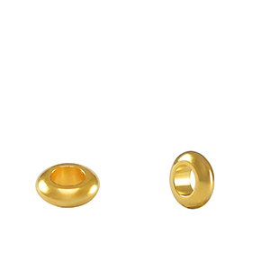 Metaal kralen DQ spacer ring 5mm Goud (nikkelvrij)