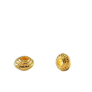 Metaal kralen DQ spacer Bali ring 5mm Goud (nikkelvrij)
