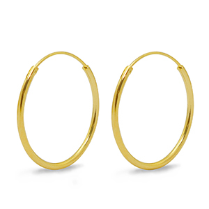 Metaal onderdelen DQ oorbellen creolen 26mm Goud (nikkelvrij)