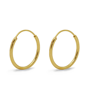 Metaal onderdelen DQ oorbellen creolen 20mm Goud (nikkelvrij)