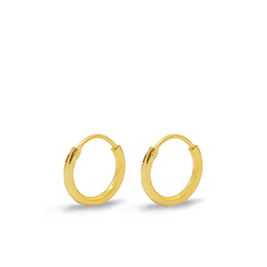 Metaal onderdelen DQ oorbellen creolen 12mm Goud (nikkelvrij)