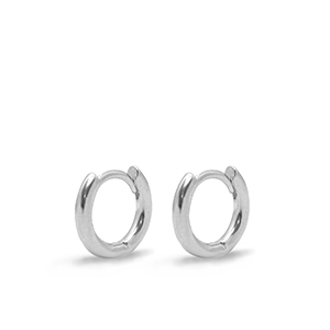 Metaal onderdelen DQ oorbellen creolen 11mm Zilver (nikkelvrij)