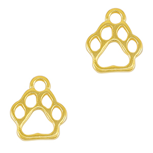 Metaal bedels DQ dog paw Goud (nikkelvrij)
