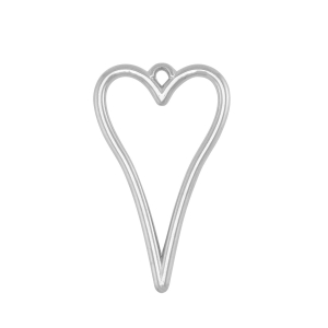 Metaal bedels DQ heart Antiek zilver