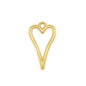 Metaal bedels DQ heart Gold
