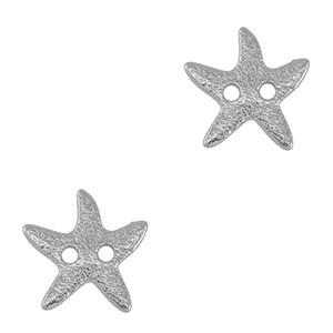 Metaal bedels DQ connector star Antiek zilver (nikkelvrij)