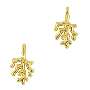Metaal bedels DQ coral Goud (nikkelvrij)