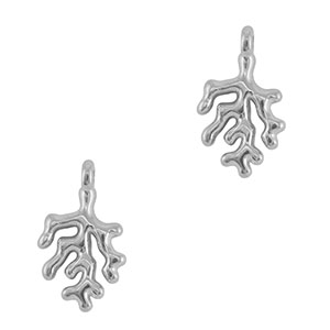 Metaal bedels DQ coral Antiek zilver (nikkelvrij)