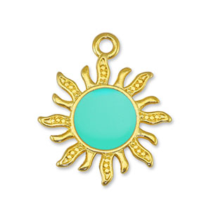Metaal bedels DQ sun Veraman Blue-Goud (nikkelvrij)