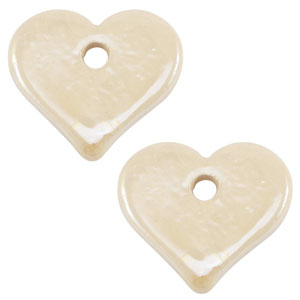 Grieks keramiek DQ heart Off white