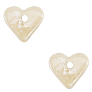 Grieks keramiek DQ heart Off white