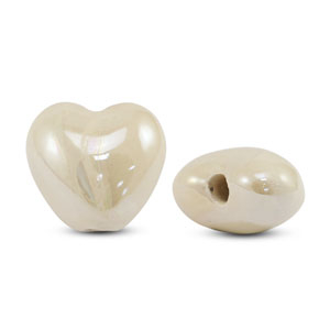 Grieks keramiek DQ heart Off white