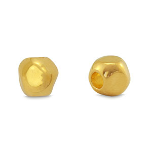 Metaal kralen DQ cube Goud (nikkelvrij)