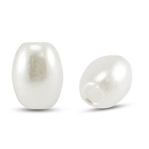 Zoetwaterparels imitatie rice White