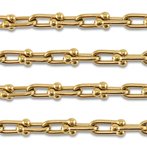 Benodigdheden van Stainless steel Roestvrij staal (RVS) jasseron oval Gold