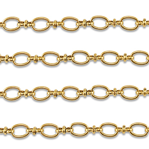 Benodigdheden van Stainless steel Roestvrij staal (RVS) jasseron oval Gold
