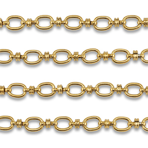 Benodigdheden van Stainless steel Roestvrij staal (RVS) jasseron oval Gold