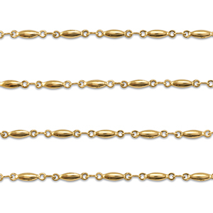 Benodigdheden van Stainless steel Roestvrij staal (RVS) jasseron oval Gold