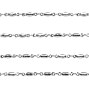 Benodigdheden van Stainless steel Roestvrij staal (RVS) jasseron oval Silver