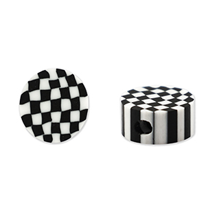 Polymeer kraal Black-white