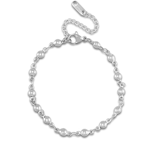 Armbanden van Stainless steel Roestvrij staal (RVS) ball Silver