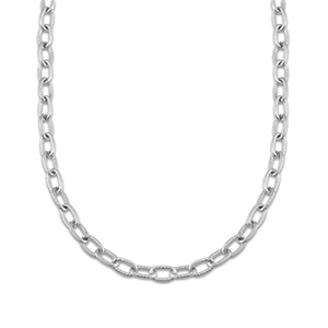 Schakelkettingen van Stainless steel Roestvrij staal (RVS) twisted Silver