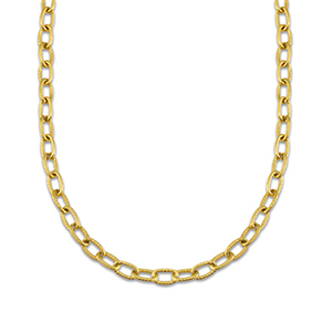 Schakelkettingen van Stainless steel Roestvrij staal (RVS) twisted Gold