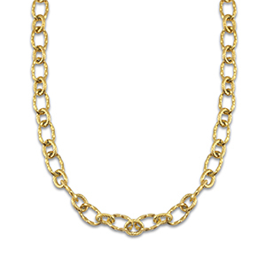 Schakelkettingen van Stainless steel Roestvrij staal (RVS) twisted Gold