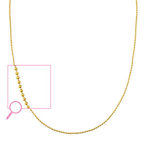 Kettingen van Stainless steel Roestvrij staal (RVS) ballchain Mix&Match Goud