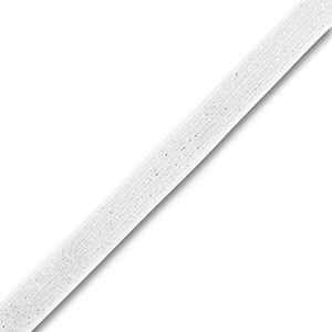 Lint van velvet White-silver glitter