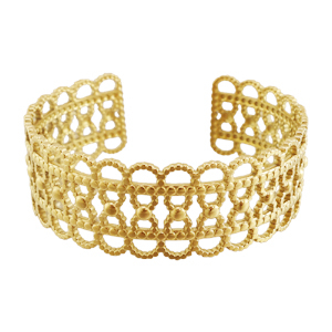 Armbanden van Stainless steel Roestvrij staal (RVS) bangle Gold