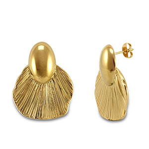 Oorbellen / oorstekers van Stainless steel Roestvrij staal (RVS) Gold