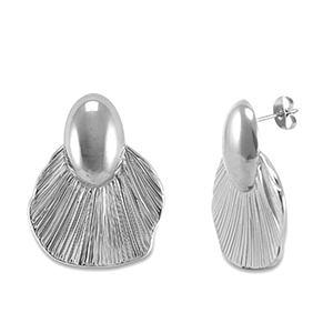 Oorbellen / oorstekers van Stainless steel Roestvrij staal (RVS) Silver