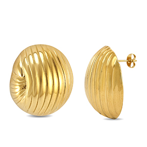 Oorbellen / oorstekers van Stainless steel Roestvrij staal (RVS) Gold