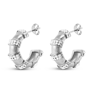 Oorbellen / oorstekers van Stainless steel Roestvrij staal (RVS) Silver