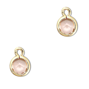 Hanger van Crystal glas round Peach-gold