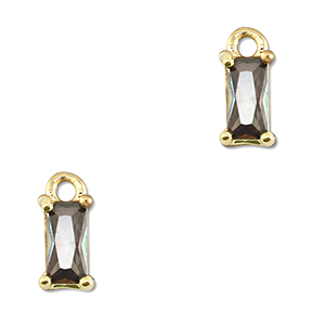 Hanger van Crystal glas rectangle Multicolor-gold
