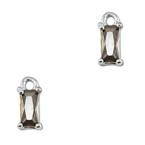 Hanger van Crystal glas rectangle Multicolor-silver
