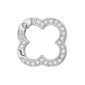 Gekleurde onderdelen voor sleutelhanger flower Silver