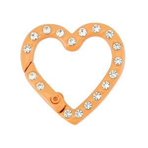 Gekleurde onderdelen voor sleutelhanger heart Orange