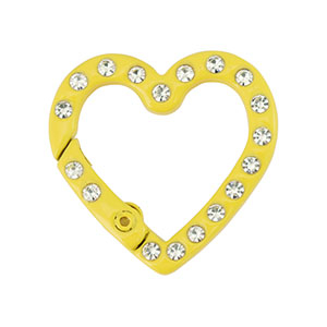 Gekleurde onderdelen voor sleutelhanger heart Yellow