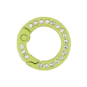 Gekleurde onderdelen voor sleutelhanger ring Green