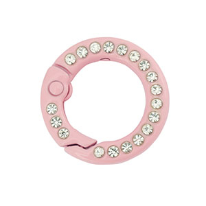 Gekleurde onderdelen voor sleutelhanger ring Pink