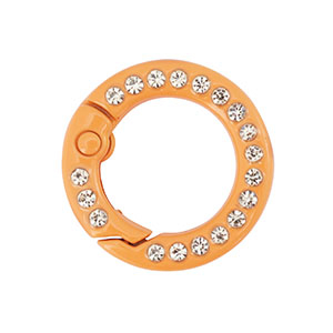 Gekleurde onderdelen voor sleutelhanger ring Orange