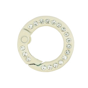Gekleurde onderdelen voor sleutelhanger ring Off white
