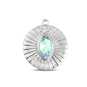 BY31&reg; Bedels van Stainless steel Roestvrij staal (RVS) round Silver-aqua